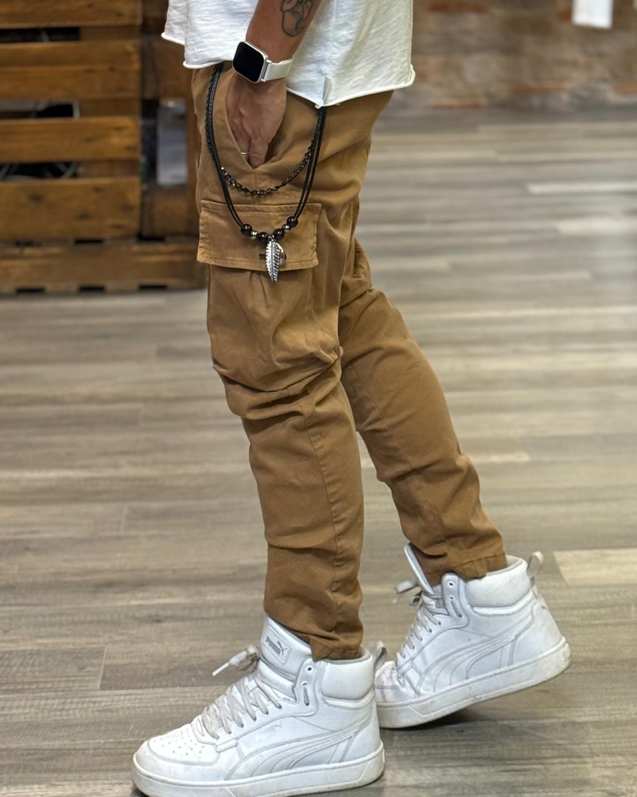 Pantaloni Over-d tasconato