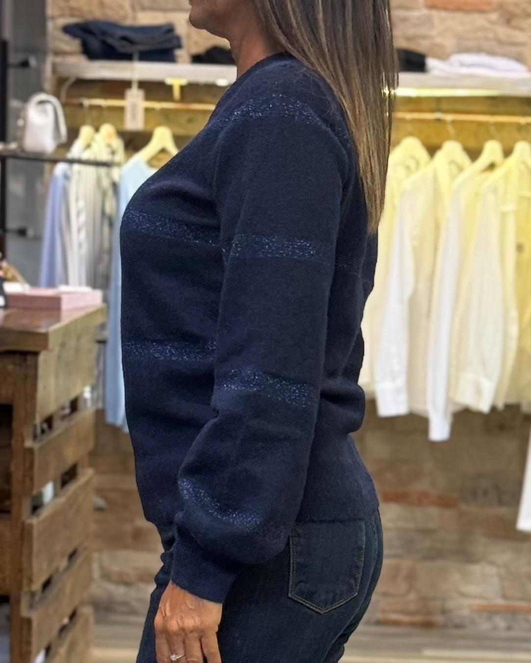 Maglia Markup inserti lurex blu