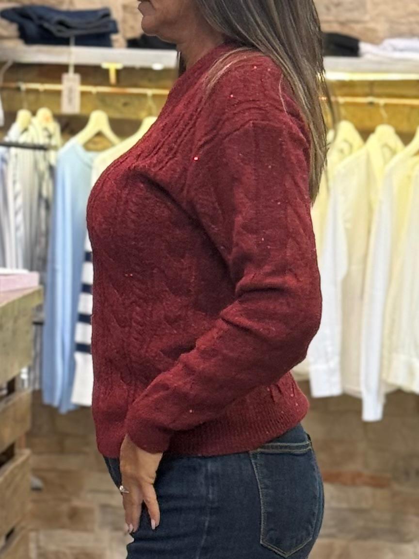 Maglia Markup con trecce in filo paille