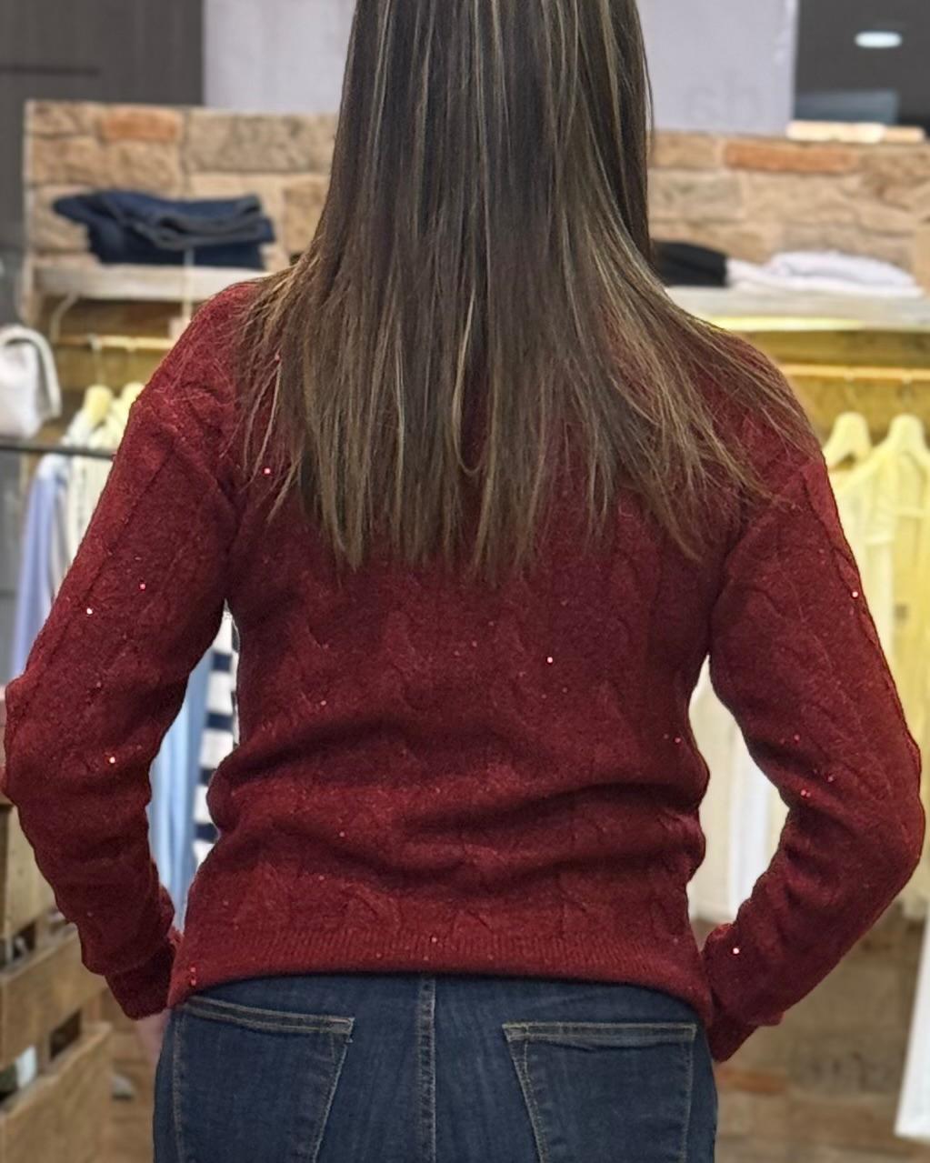 Maglia Markup con trecce in filo paille