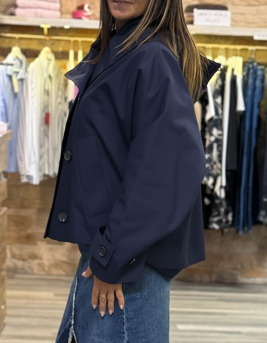 Trench corto Civico blu scuro
