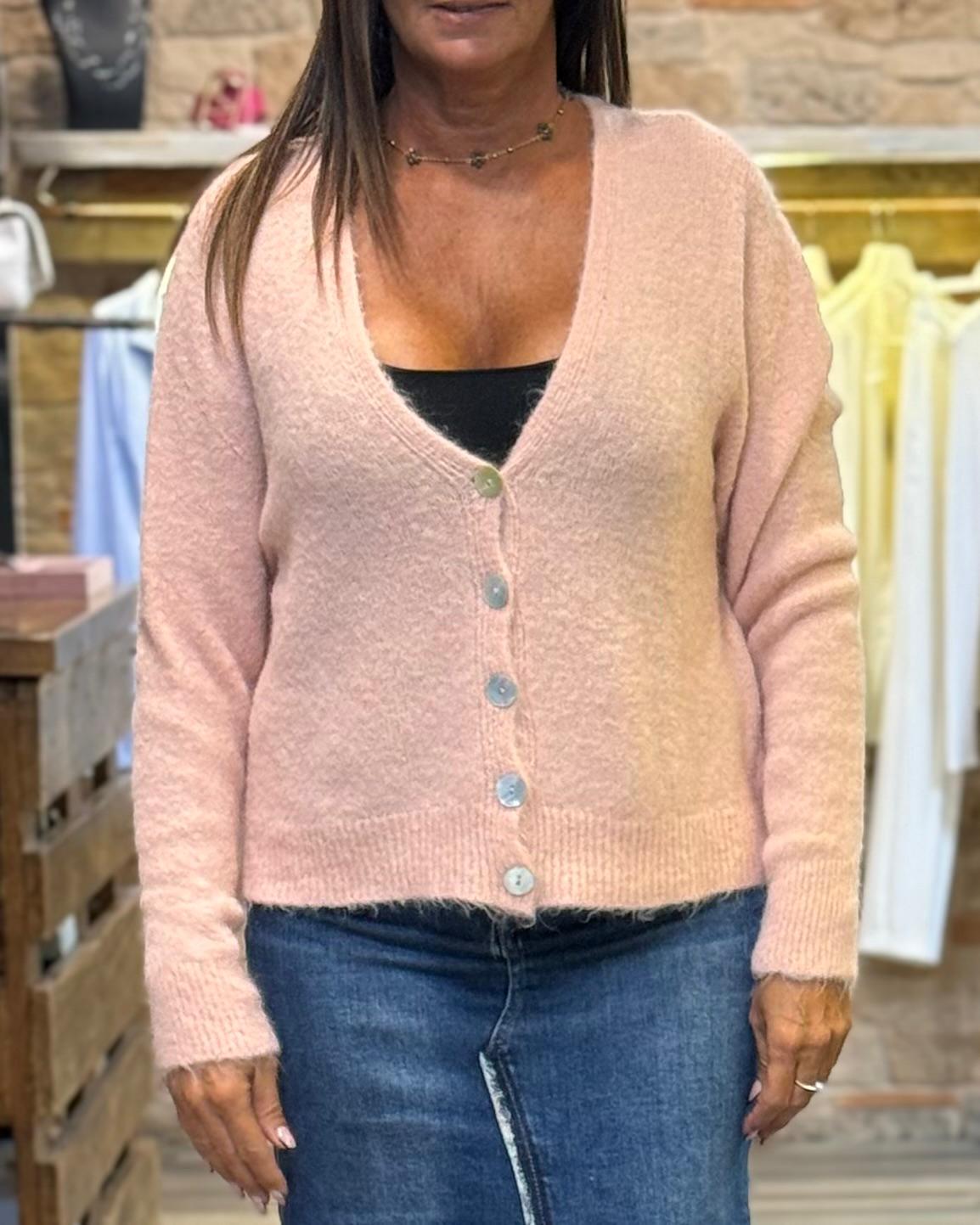 Giacchina Kontatto con bottoni rosa