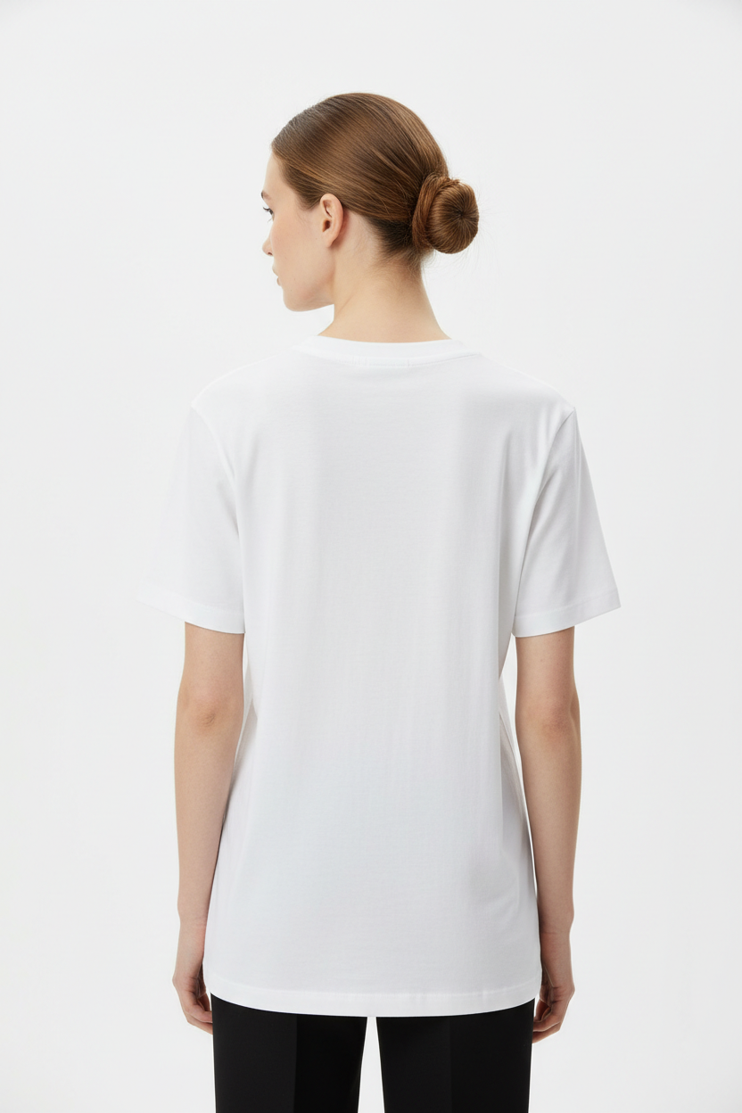 T-Shirt Donna Scritta Ironica Azzurra "Potrei Sbagliarmi MA NON CREDO"