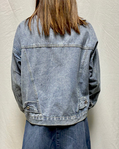 Giubbino over jeans con strass Susy mix