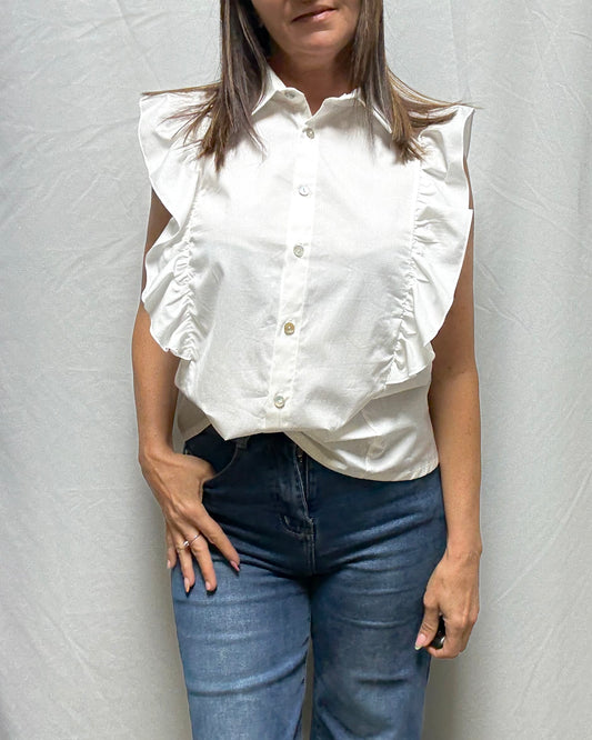 Camicia con rouches