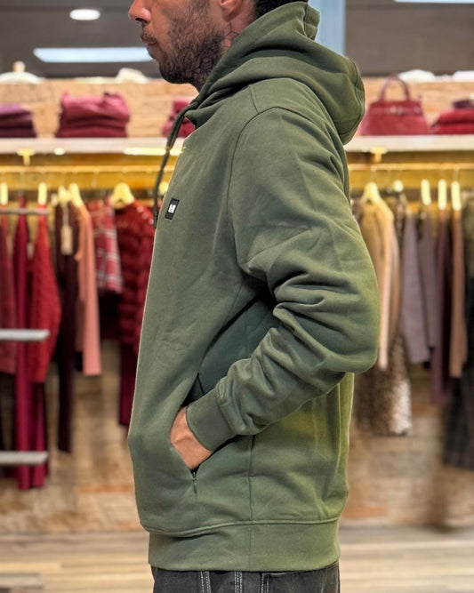 Felpa Weekend Offender Verde con  cappuccio
