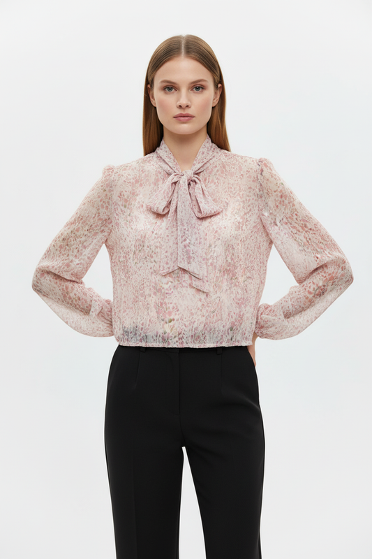 Camicia rosa floreale fronte