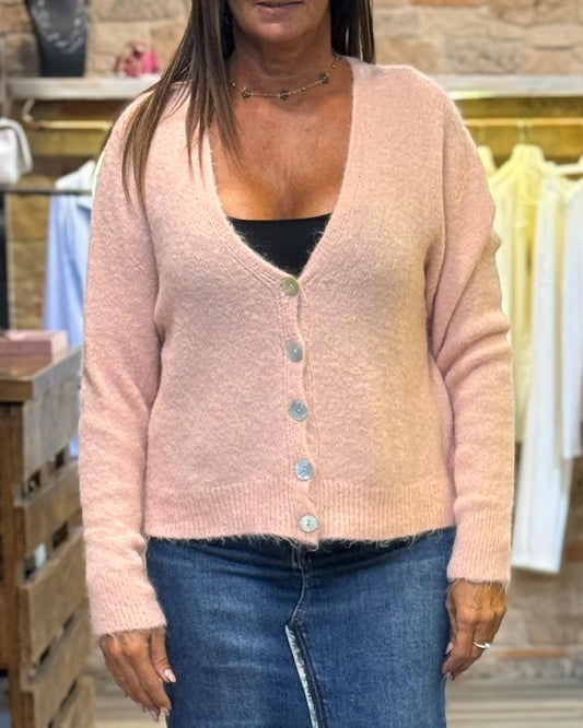 Giacchina Kontatto con bottoni rosa