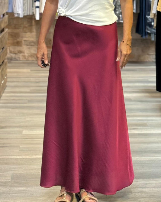 Gonna Civico in satin lunga