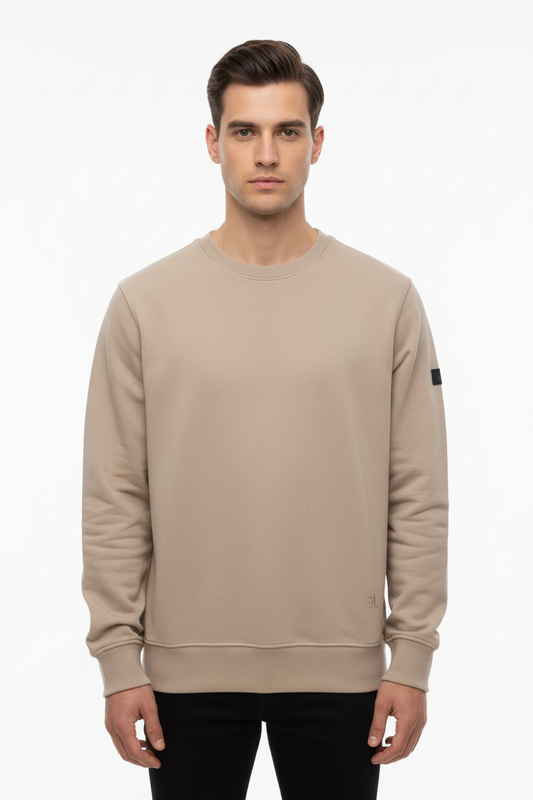 Felpa Girocollo Beige Uomo GIANNI LUPO