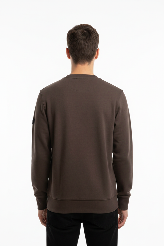 Felpa Girocollo Marrone Uomo GIANNI LUPO