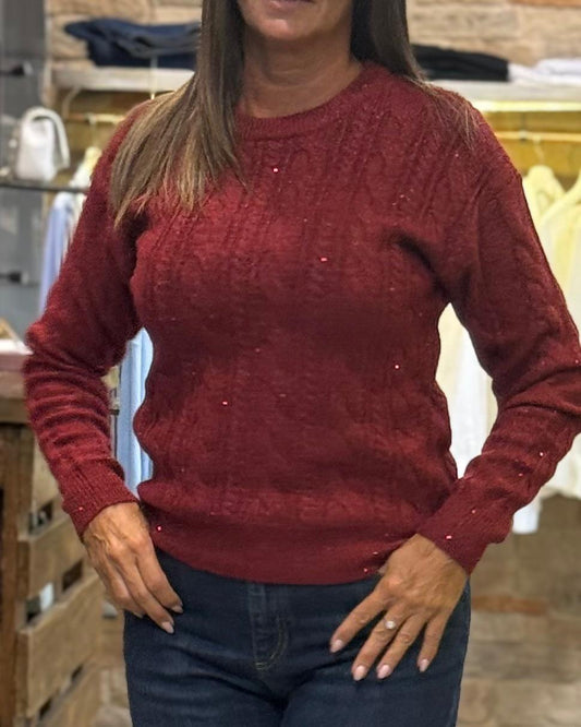 Maglia Markup con trecce in filo paille