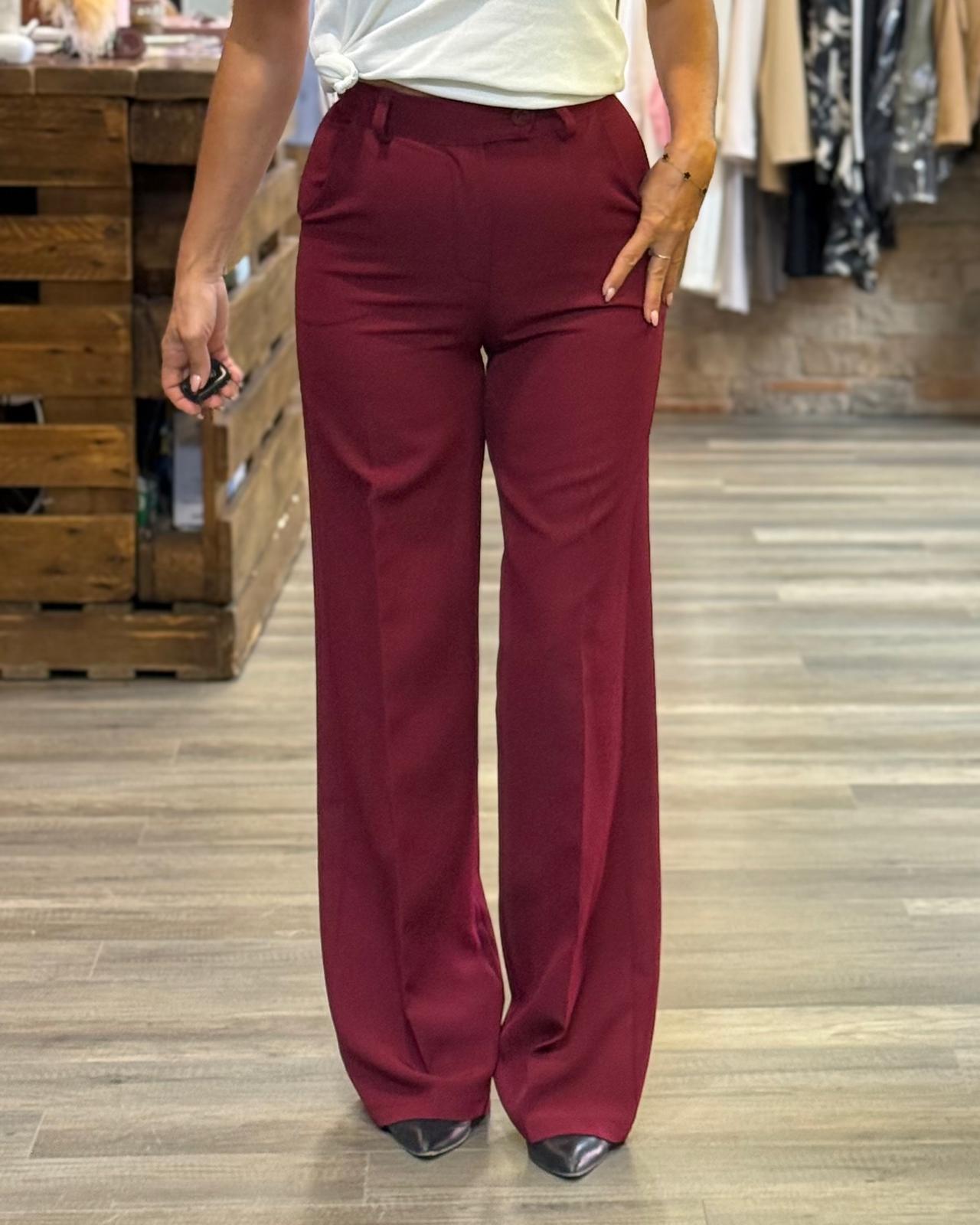 Pantaloni Civico con bottone color india