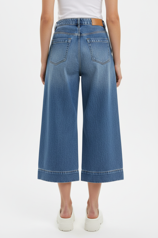 Vista posteriore jeans cropped